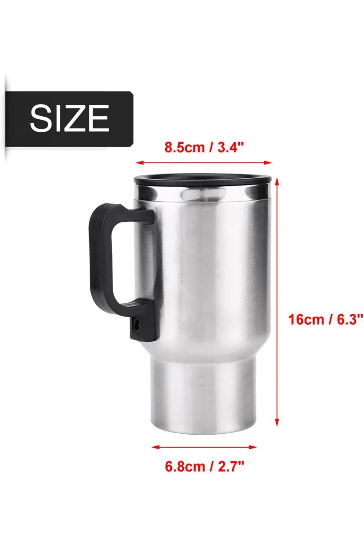 INWELT Paslanmaz Çelik Araç Kettle Termos 500 ml