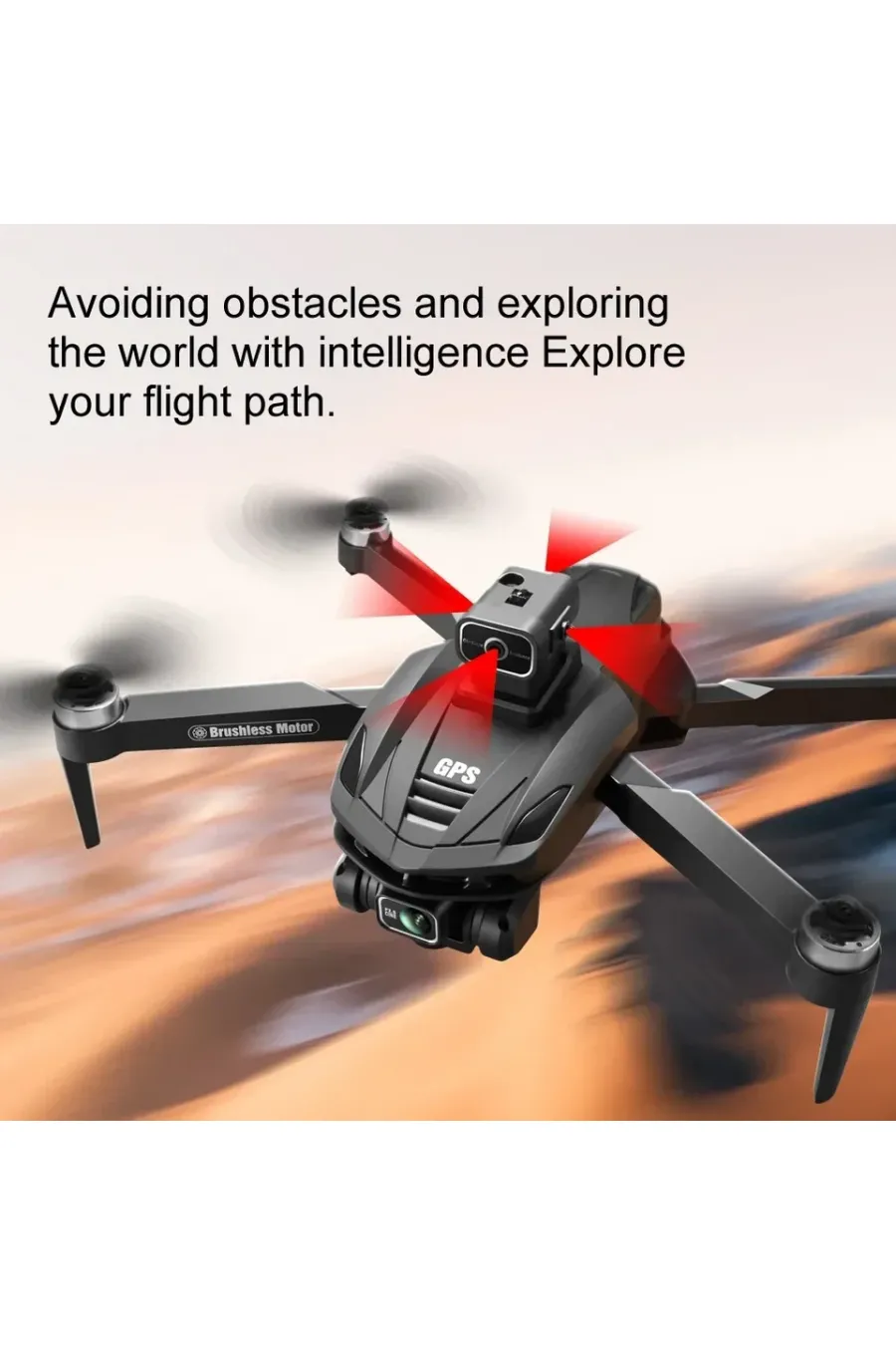V168 Profesyonel 4K GPS Drone – 3 Kameralı, Engelden Kaçınma Özellikli