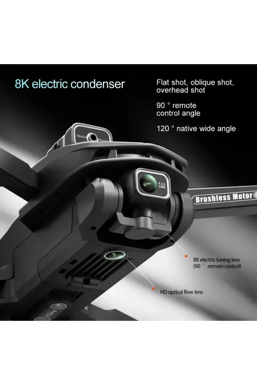 V168 Profesyonel 4K GPS Drone – 3 Kameralı, Engelden Kaçınma Özellikli