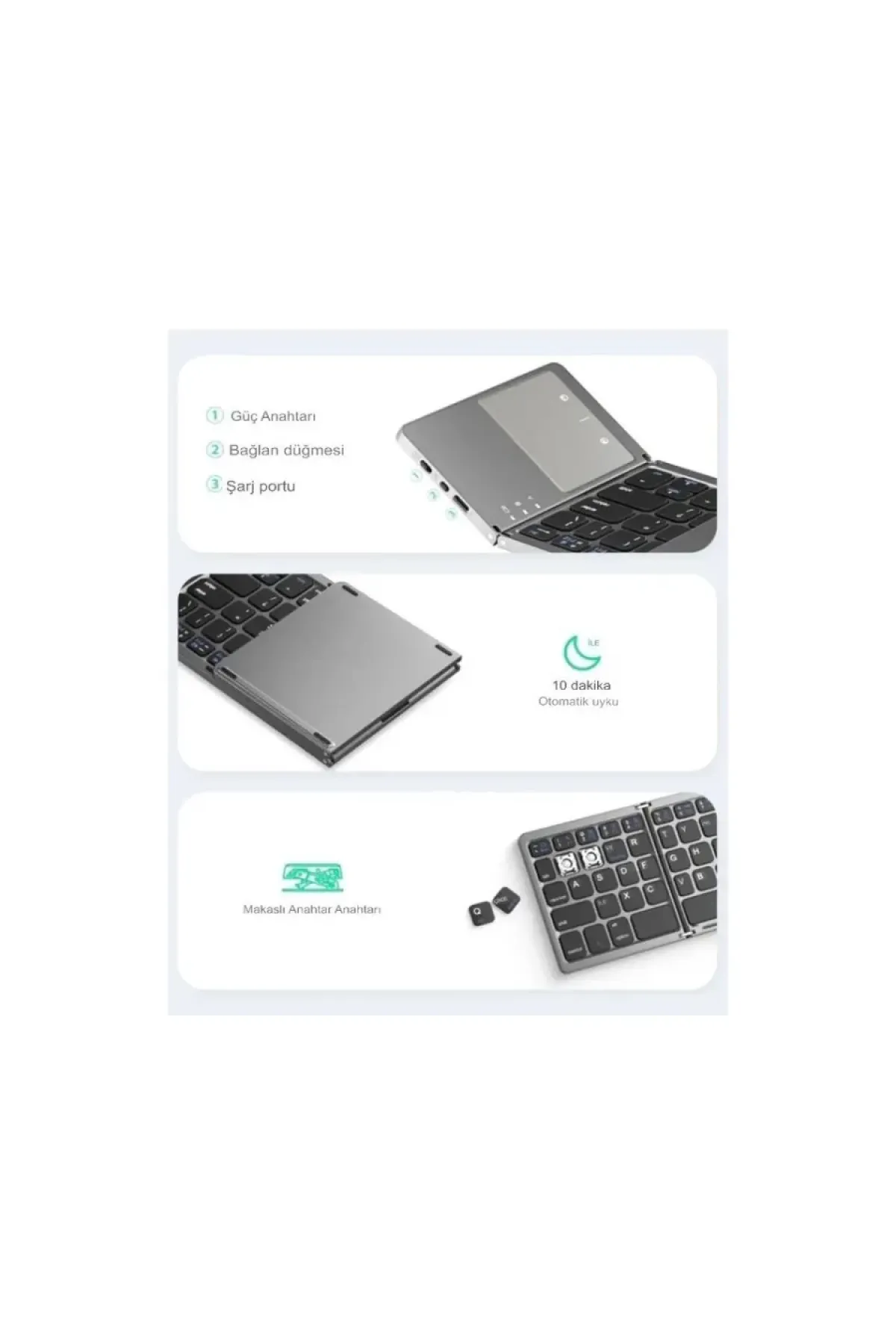 INWELT Katlanabilir Bluetooth Klavye